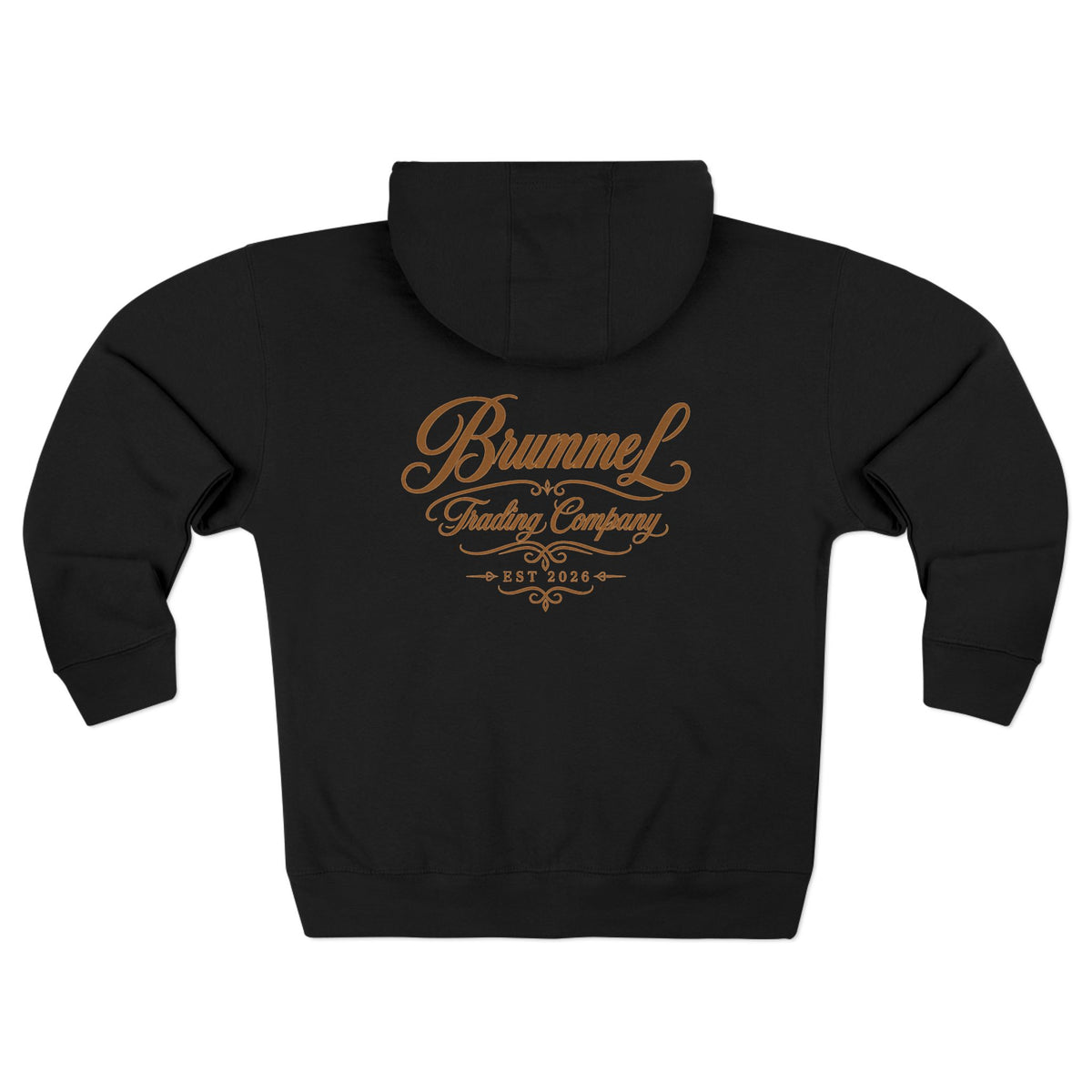 Vintage Script Zip Hoodie — Brummel Trading Company Design