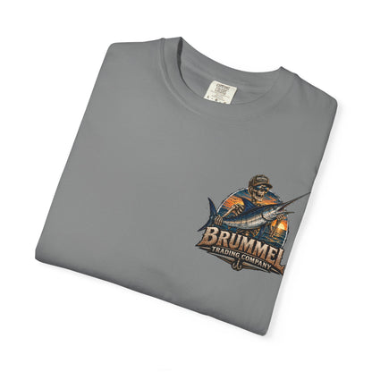 Brummel Trading Company Marlin Skull T-Shirt — Fishing Sunset Graphic Tee