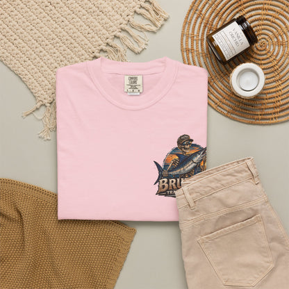 Brummel Trading Company Marlin Skull T-Shirt — Fishing Sunset Graphic Tee