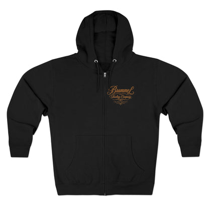 Vintage Script Zip Hoodie — Brummel Trading Company Design