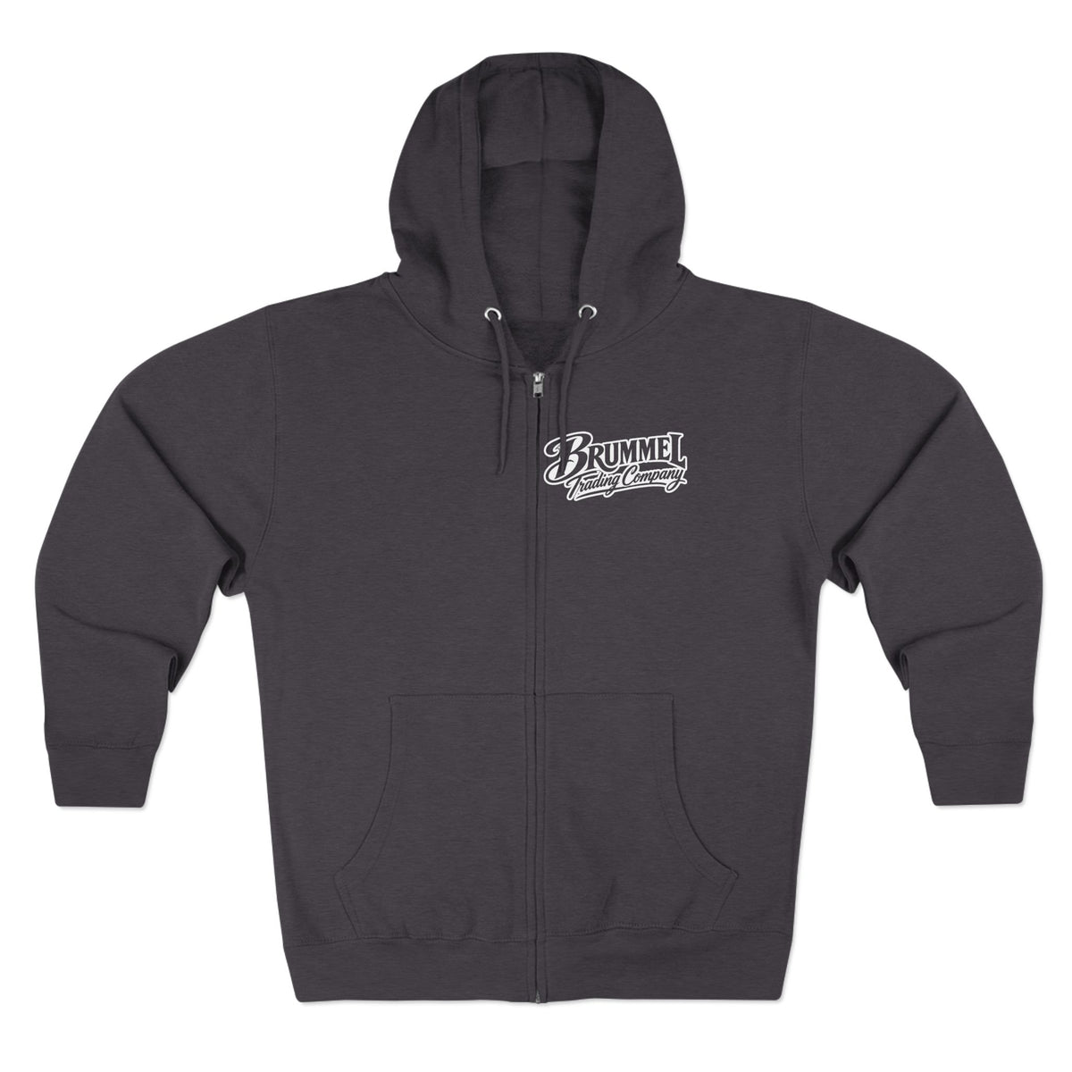 Brummel Racing Company Zip Hoodie — Vintage Logo Full-Zip Sweatshirt