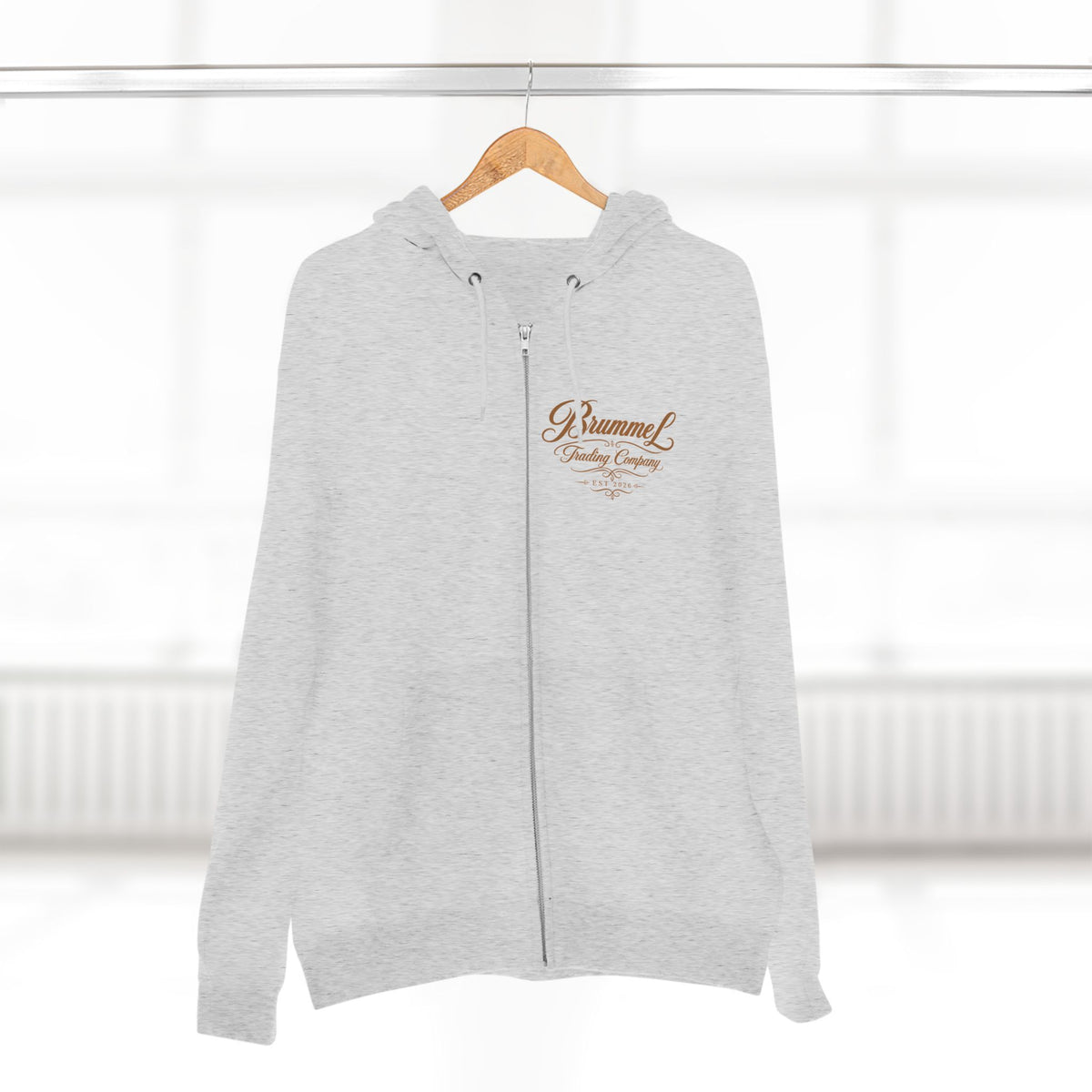 Vintage Script Zip Hoodie — Brummel Trading Company Design