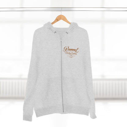 Vintage Script Zip Hoodie — Brummel Trading Company Design
