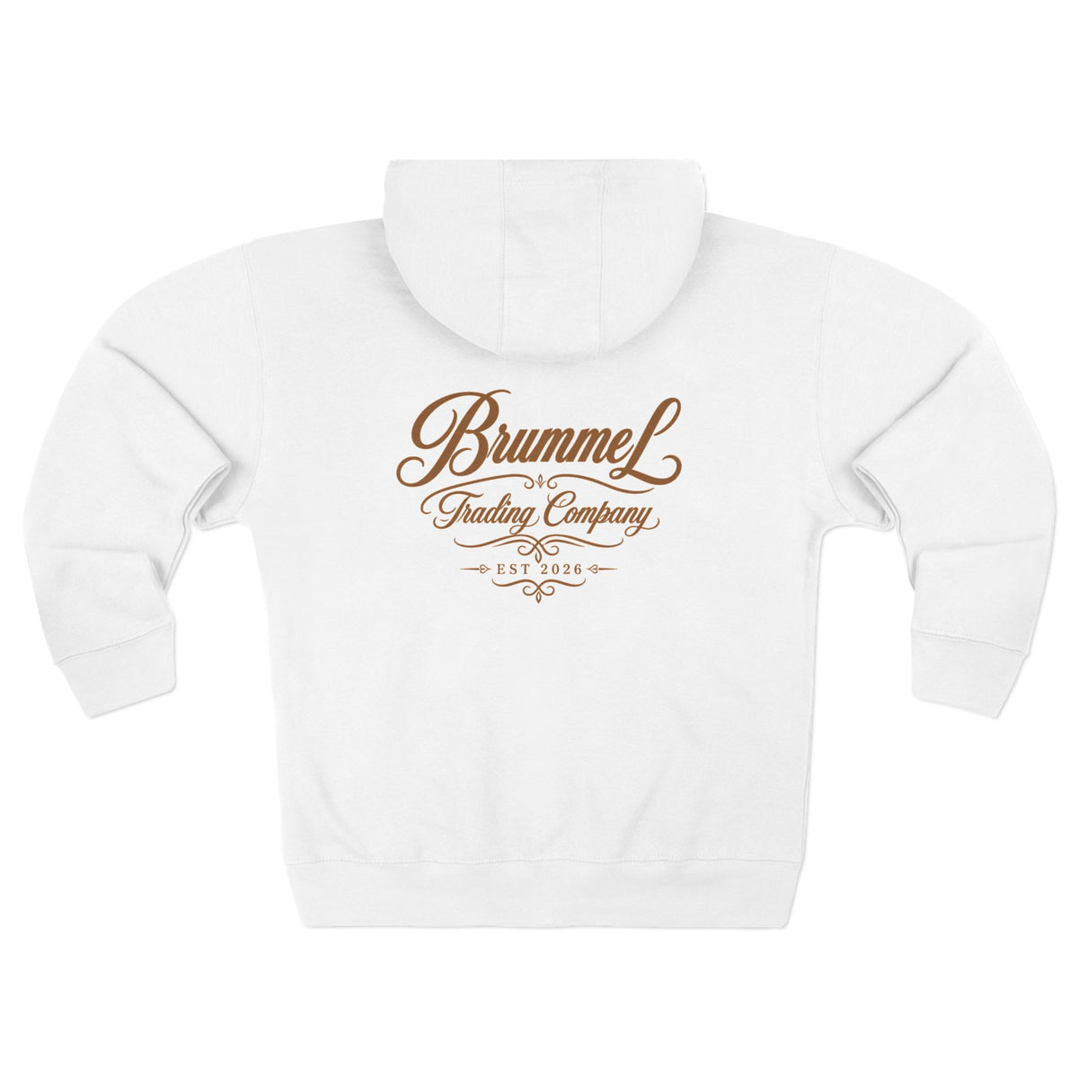 Vintage Script Zip Hoodie — Brummel Trading Company Design