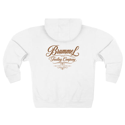 Vintage Script Zip Hoodie — Brummel Trading Company Design