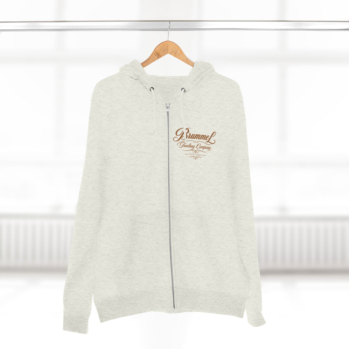 Vintage Script Zip Hoodie — Brummel Trading Company Design