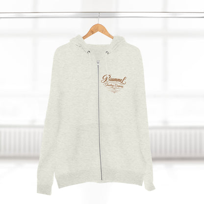 Vintage Script Zip Hoodie — Brummel Trading Company Design