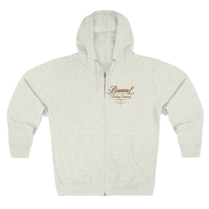 Vintage Script Zip Hoodie — Brummel Trading Company Design