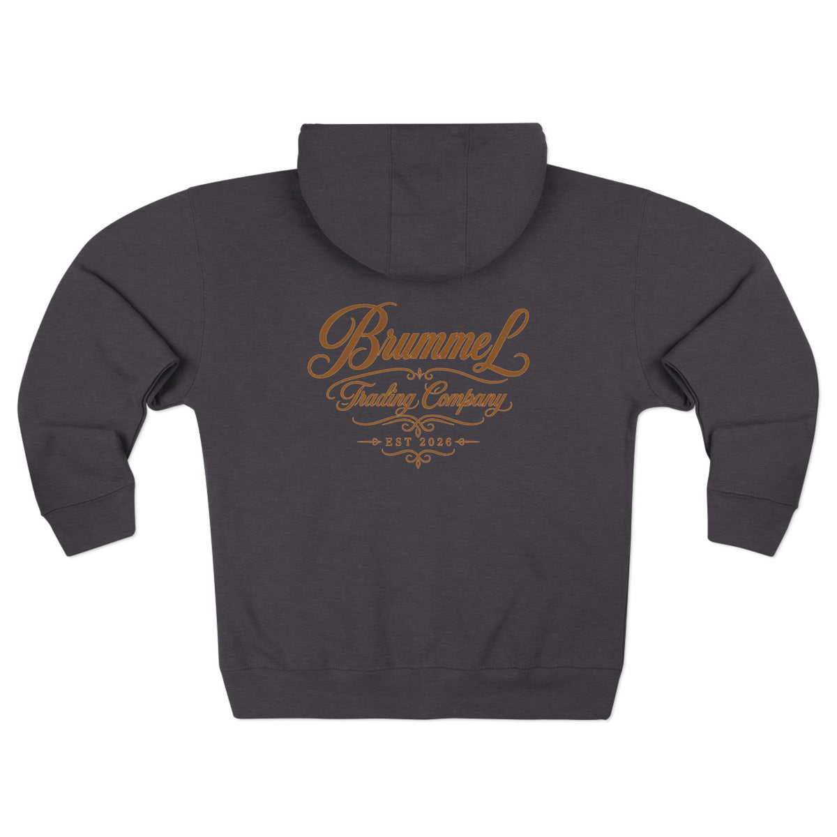 Vintage Script Zip Hoodie — Brummel Trading Company Design