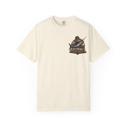 Brummel Trading Company Marlin Skull T-Shirt — Fishing Sunset Graphic Tee