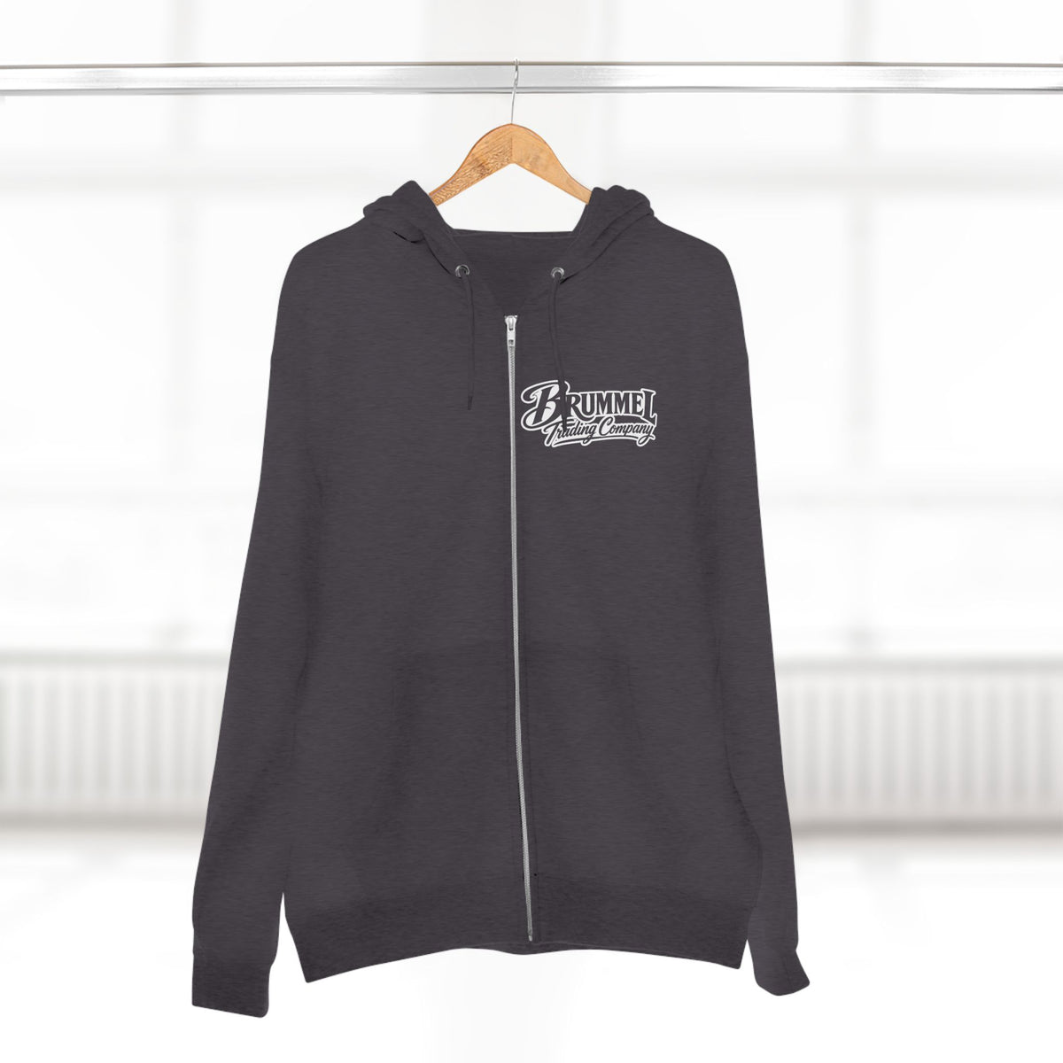 Brummel Racing Company Zip Hoodie — Vintage Logo Full-Zip Sweatshirt