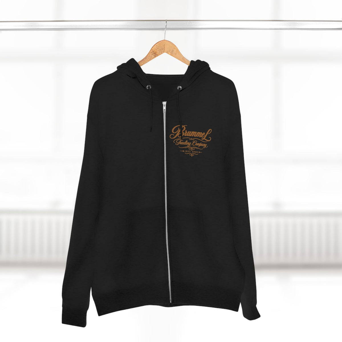 Vintage Script Zip Hoodie — Brummel Trading Company Design