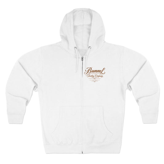 Vintage Script Zip Hoodie — Brummel Trading Company Design