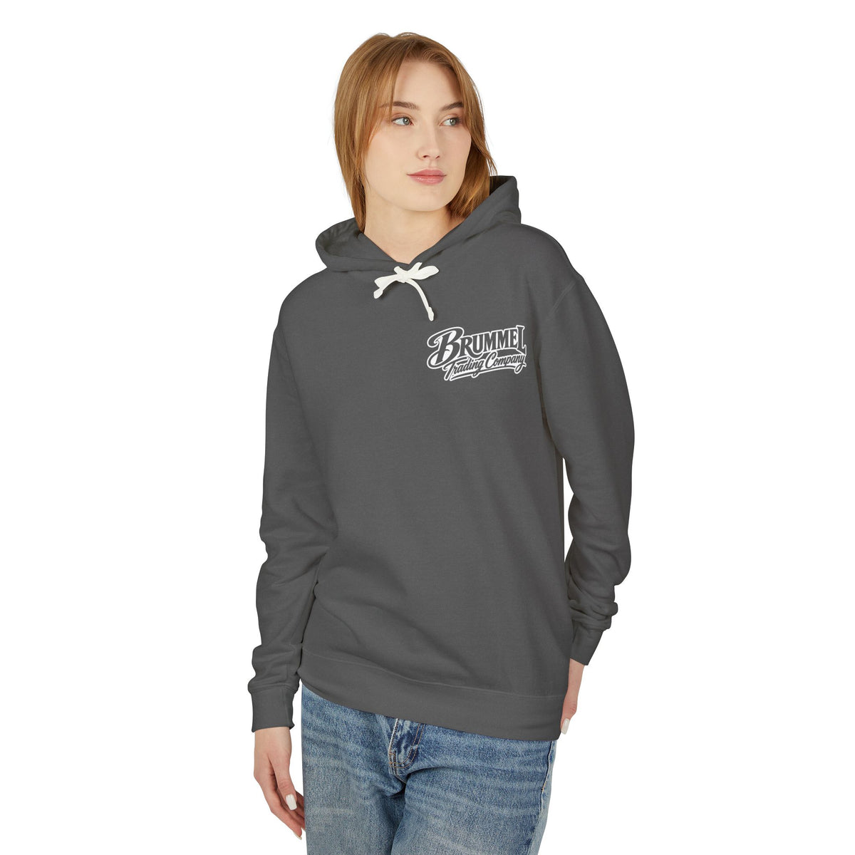 Brummel Trading Company Script Hoodie — Lightweight Logo Pullover