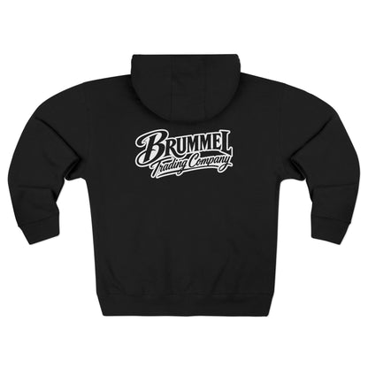 Brummel Racing Company Zip Hoodie — Vintage Logo Full-Zip Sweatshirt
