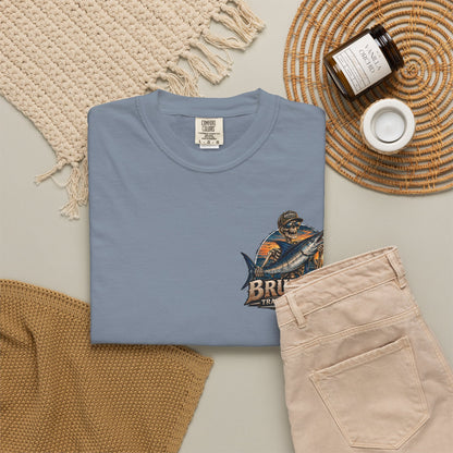 Brummel Trading Company Marlin Skull T-Shirt — Fishing Sunset Graphic Tee