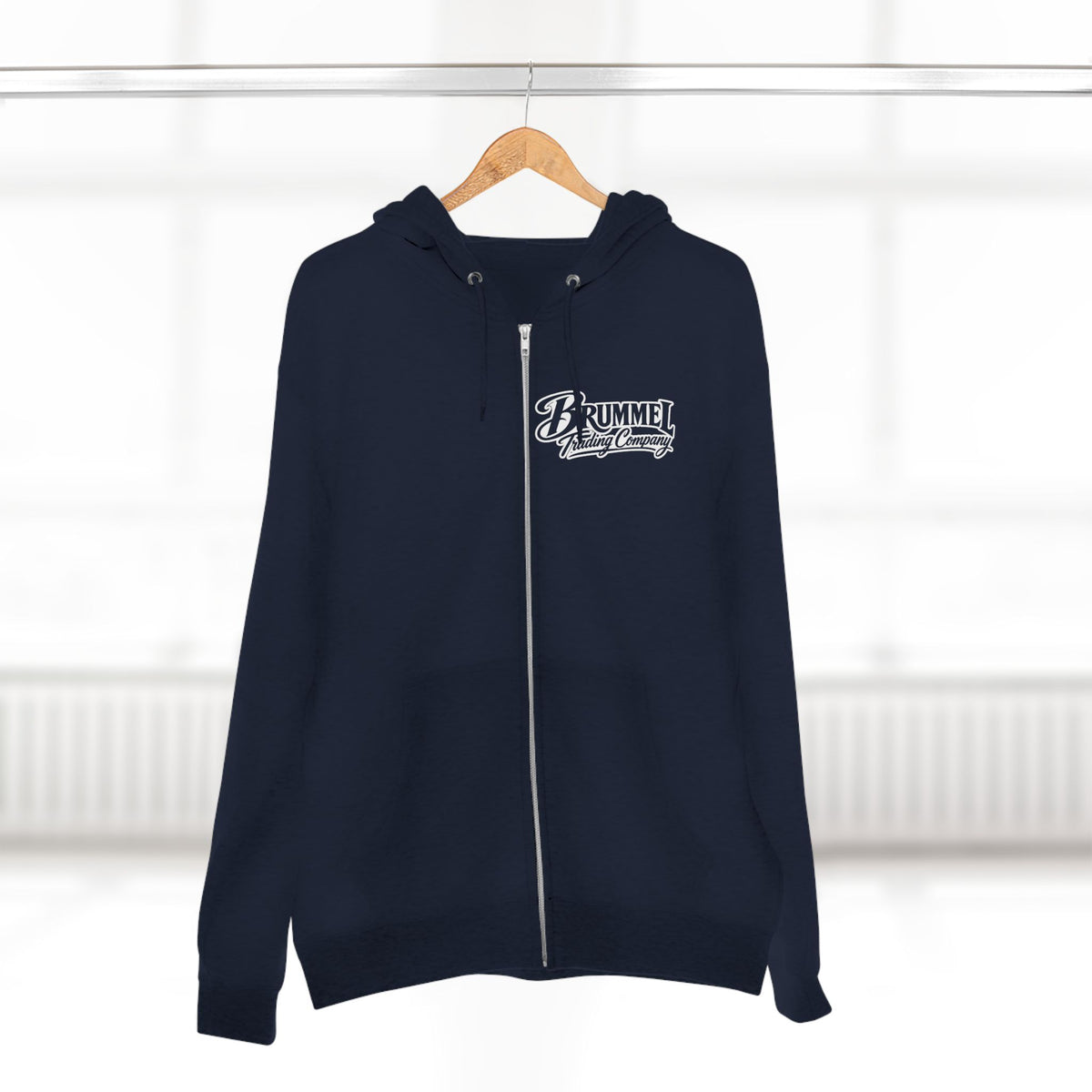 Brummel Racing Company Zip Hoodie — Vintage Logo Full-Zip Sweatshirt