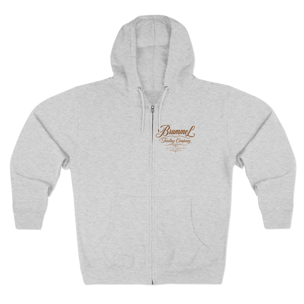 Vintage Script Zip Hoodie — Brummel Trading Company Design