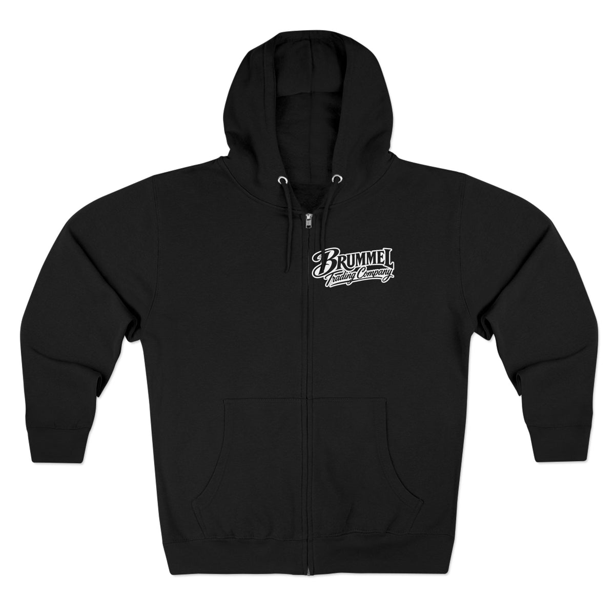 Brummel Racing Company Zip Hoodie — Vintage Logo Full-Zip Sweatshirt