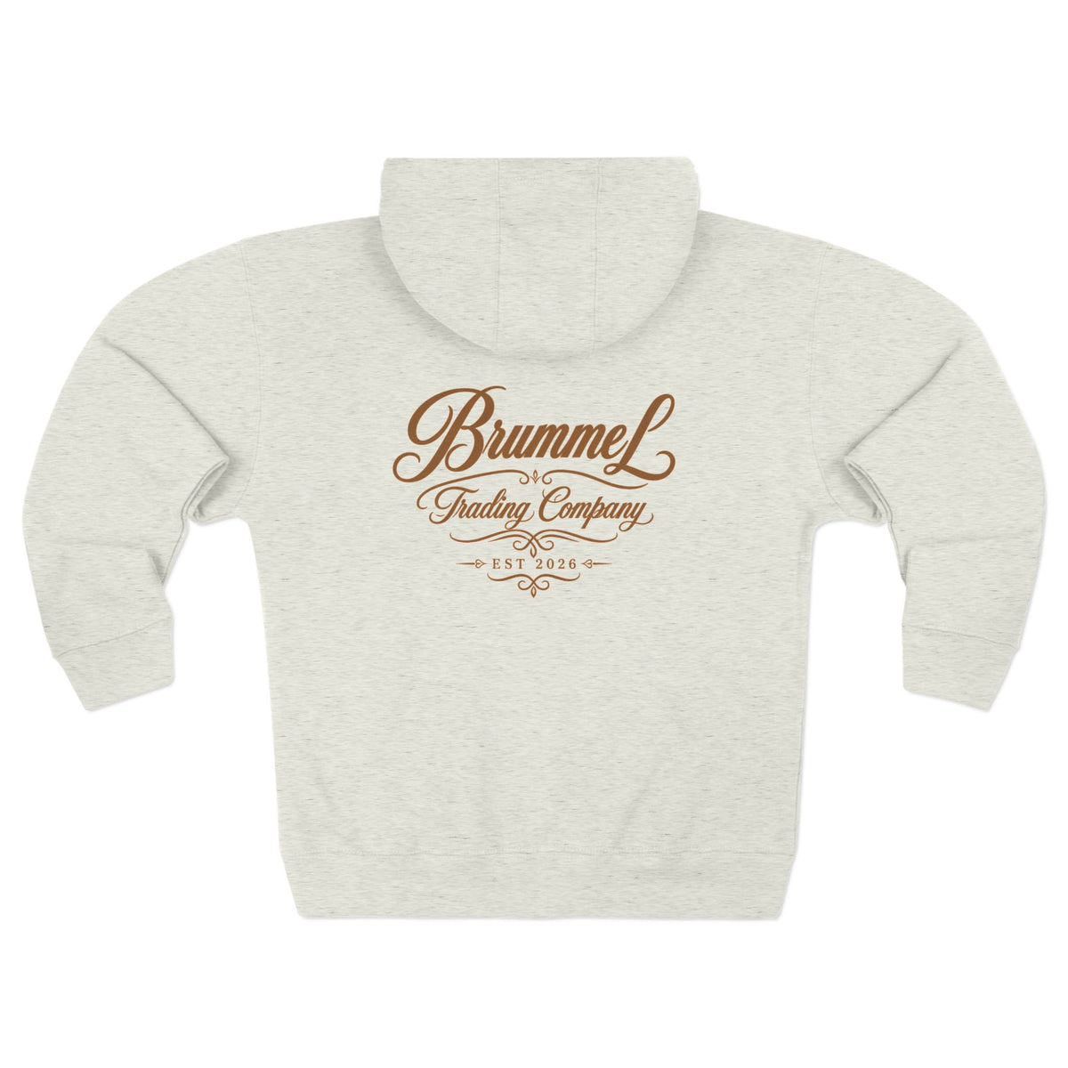 Vintage Script Zip Hoodie — Brummel Trading Company Design