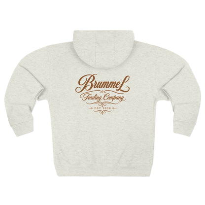 Vintage Script Zip Hoodie — Brummel Trading Company Design