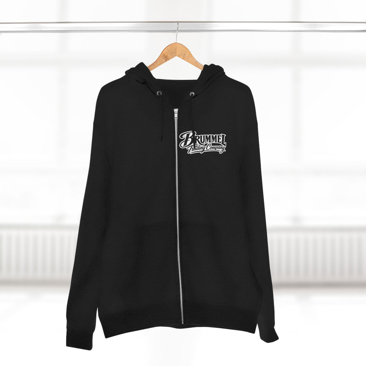 Brummel Racing Company Zip Hoodie — Vintage Logo Full-Zip Sweatshirt