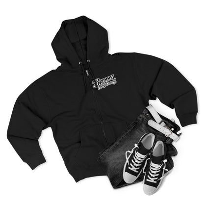 Brummel Racing Company Zip Hoodie — Vintage Logo Full-Zip Sweatshirt