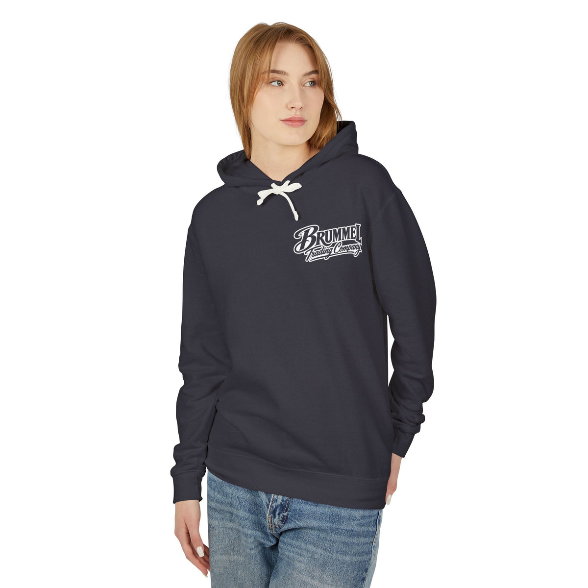 Brummel Trading Company Script Hoodie — Lightweight Logo Pullover